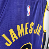 22/23 LAKERS BROWNIES # 9 Purple Flying Man Top Quality Hot Pressing NBA Jersey(飞人圆领)