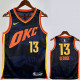 23/24 OKC Thunder GEORGE #13 Dark Blue City Edition Top Quality Hot Pressing NBA Jersey