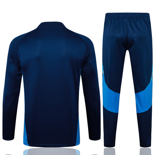 25/26 Flamengo Royal Blue Half Pull Tracksuit  (半拉链)