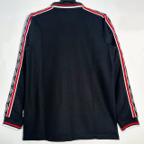 1998/1999 Man Utd  Black Retro  Long Sleeve Soccer Jersey(袖红边）