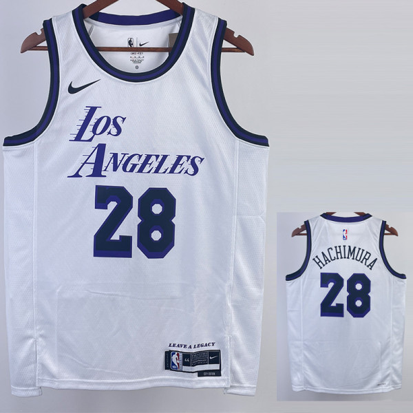 22/23 LAKERS HACHIMURA #28 White City Edition Top Quality Hot Pressing NBA Jersey