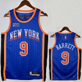 23/24 KNICKS BARRETT #9 Blue City Edition Top Quality Hot Pressing NBA Jersey