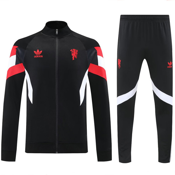 25/26 Man Utd Black Jacket Tracksuit