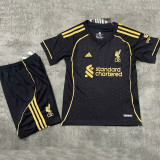 25/26  LIV  Black Gold  Kids  Soccer Jersey