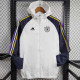 24/25 Germany White & Royal Blue Hooded Windbreaker