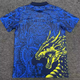 25/26  RMA Golden Dragon Head Blue Edition Fans Soccer Jersey