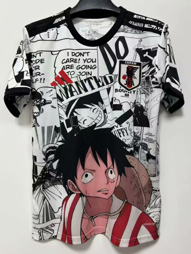 25/26 Japan One Piece Red Face Straw Hat  Fans  Soccer Jersey