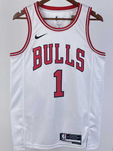 22/23 BULLS ROSE #1 White Top Quality Hot Pressing NBA Jersey
