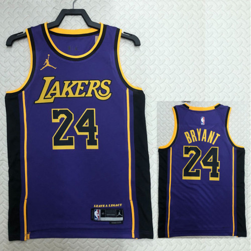 22/23 LAKERS BRYANT #24 Purple Top Quality Hot Pressing NBA Jersey (Trapeze Edition)