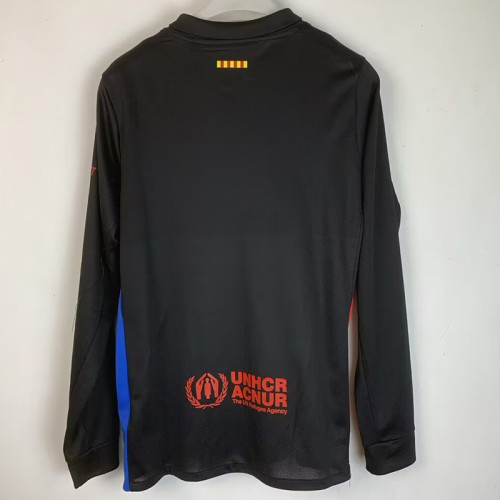 24/25 BAR  Away  Player Version Long Sleeve Soccer Jersey(大胸花）