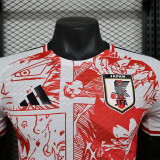 24/25 Japan Whit & Orange  Comic  Player Version Soccer Jersey