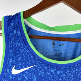 23/24 BUCKS ANTETOKOUNMPO #34 Blue City Edition Top Quality Hot Pressing NBA Jersey