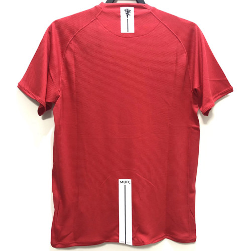 2007/2008 Man Utd home Red Retro soccer jersey(带胸前决赛字)