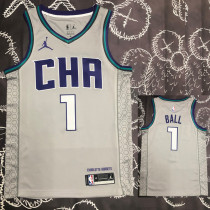 2019 HORNETS BALL #1 Gray Top Quality Hot Pressing NBA Jersey 2019 HORNETS BALL #1 Gray Top Quality Hot Pressing NBA Jersey