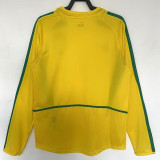 2002 Brazil Home Retro Long Sleeve Soccer Jersey
