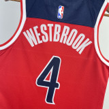 22/23 Wizards WESTBROOK #4 Red Top Quality Hot Pressing NBA Jersey