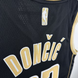 23/24 Dallas Mavericks DONCIC #77 Black Honor Edition Top Quality Hot Pressing NBA Jersey(V领)荣耀版