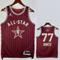 23/24 ALL-STAR DONCIC #77 Red Top Quality Hot Pressing NBA Jersey