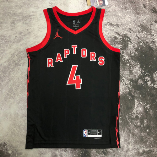 22/23 RAPTORS BARNES #4 Black red Top Quality Hot Pressing NBA Jersey (Trapeze Edition)