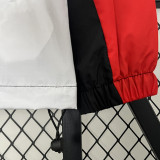 2024 New Jordon Tricolor Windbreaker(黑红白三色、连帽）