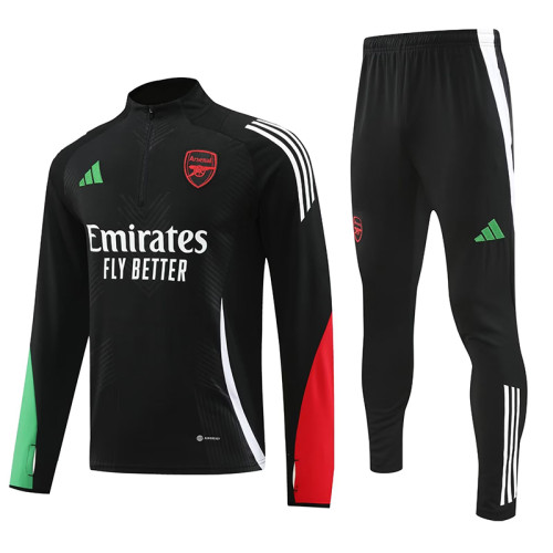 24/25  ARS Black Player Version Half Pull Tracksuit  (球员版黑、半拉链)