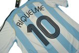 2006 Argentina Home Long Sleeve Retro Soccer Jersey