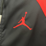 2024 New Jordon Black Red Windbreaker(连帽）