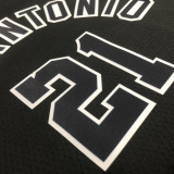 22/23 SA Spurs DUNCAN #21 Black Top Quality Hot Pressing NBA Jersey (Retro Logo)
