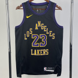 23/24 LAKERS JAMES #23 Black City Edition Top Quality Hot Pressing NBA Jersey