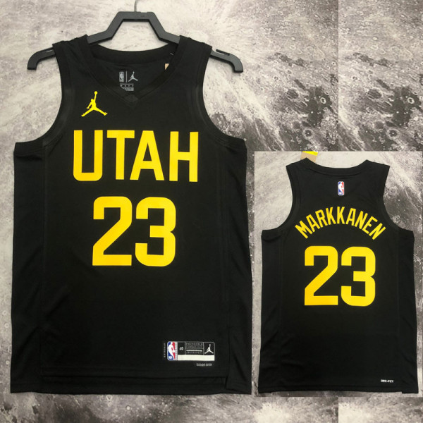 22/23 JAZZ MARKKANEN #23 Black Top Quality Hot Pressing NBA Jersey (Trapeze Edition)