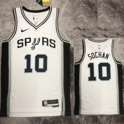 22/23 SA Spurs SOCHAN #10 White Top Quality Hot Pressing NBA Jersey