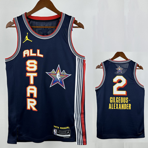 24/25 ALL-STAR GIL--ER # 2 Royal Blue Top Quality Hot Pressing NBA Jersey