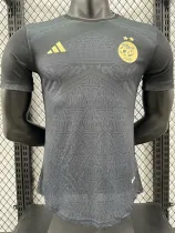 24/25  Algeria Grey Black Player Version Soccer Jersey（黄色队标）