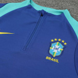 24/25  Brazil Blue Half Pull Tracksuit  (半拉链)