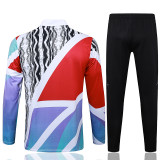 24/25 ARS Red & Blue Jigsaw puzzle Kids Half Pull Tracksuit  (童装、半拉链)