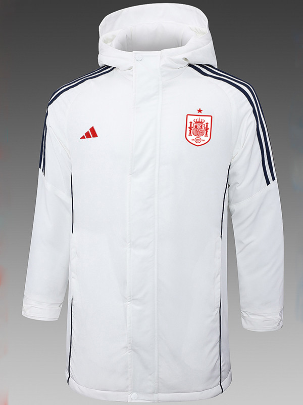 24/25 Spain White Hooded Cotton Coat G231