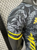 24/25 RMA Grey  Dragon  Special Edition Player Version Soccer Jersey（黄色袖边）