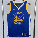 22/23 WARRIORS DURANT #35 Blue Top Quality Hot Pressing NBA Jersey (V领)