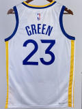 22/23 WARRIORS GREEN #23 White Top Quality Hot Pressing NBA Jersey (V领)