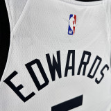 22/23 TIMBERWOLVES EDWARDS #5 White City Edition Top Quality Hot Pressing NBA Jersey