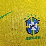 25/26 Brazil Home  Player Version Soccer Jersey（带星）
