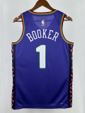 24/25 SUNS BOOKER #1 Blue City Edition Top Quality Hot Pressing Retro NBA Jersey