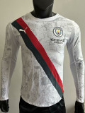 25/26 Man City Away  Player Version  Long Sleeve  Soccer Jersey