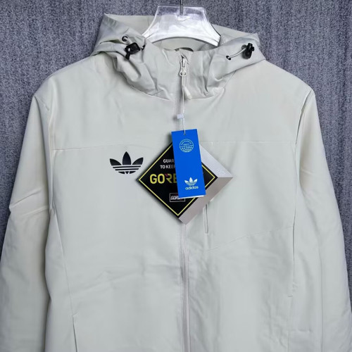 24/25 Clover White Casual  Assault  Hooded Windbreaker (Y17连帽冲锋衣）