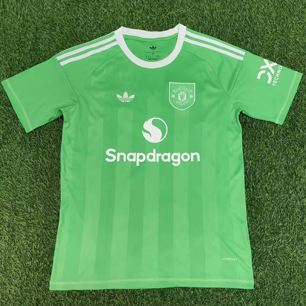 25/26 Man Utd Goalkeeper Green Fans Soccer Jersey