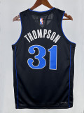 23/24 Dallas Mavericks THOMPSON #31 Black City Edition Top Quality Hot Pressing  NBA Jersey城市版