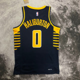 22/23 Indiana Pacers HALIBURTON #0 Black Away Top Quality Hot Pressing NBA Jersey