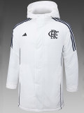 24/25 Flamengo White Hooded Cotton Coat (黑标)帽棉衣