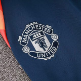24/25 Man Utd Sapphire Blue Kids  Half Pull Tracksuit  (儿童、半拉链)