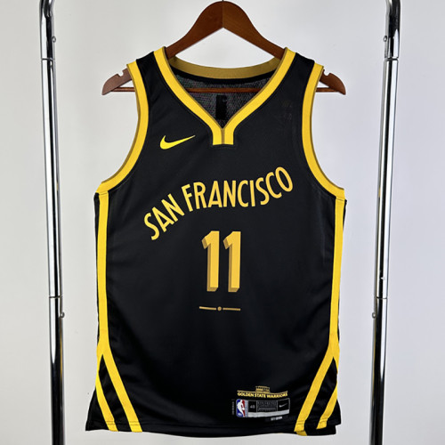 23/24 WARRIORS THOMPSON #11 Black City Edition Top Quality Hot Pressing NBA Jersey (V领)